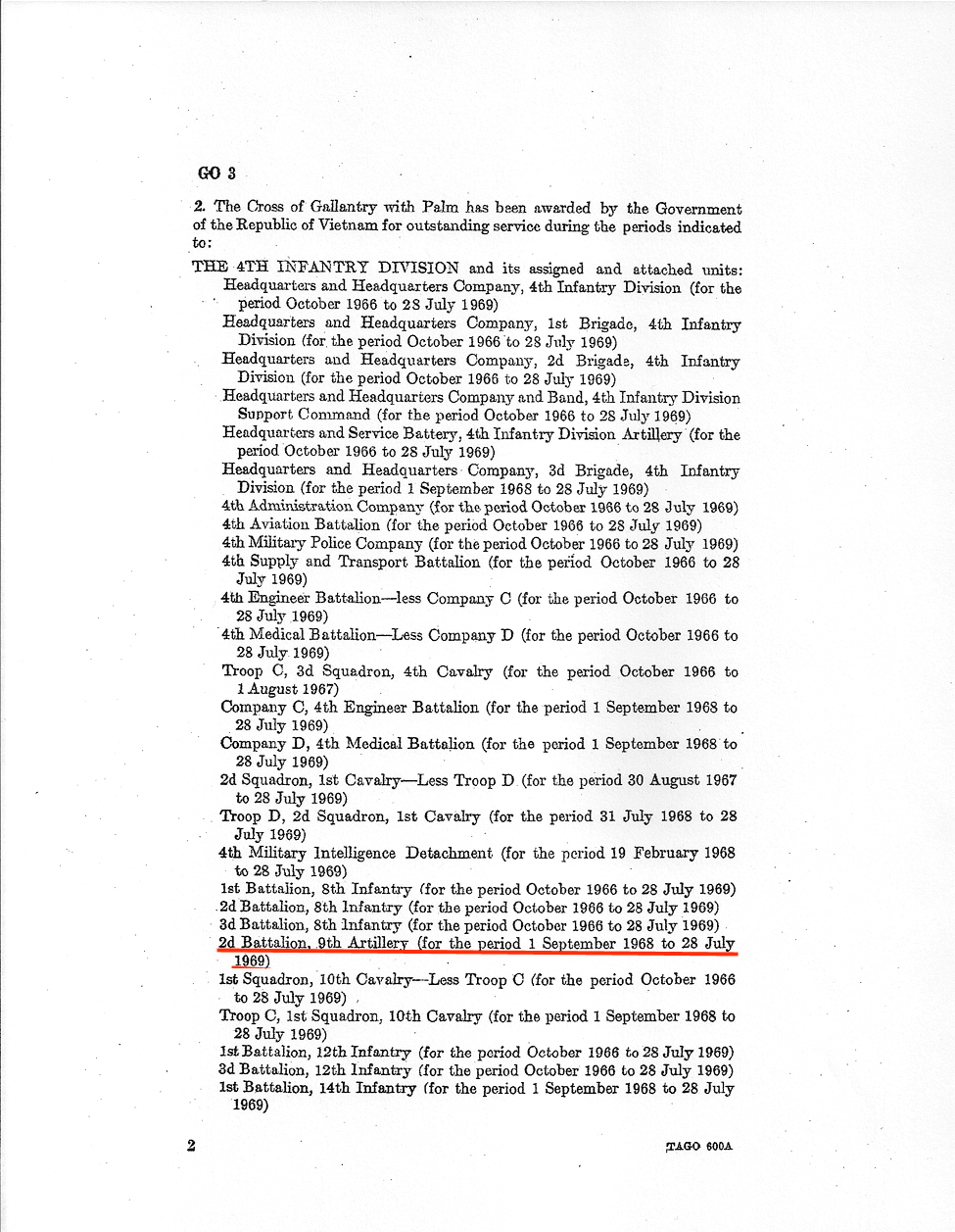 General Orders No.3, page 2