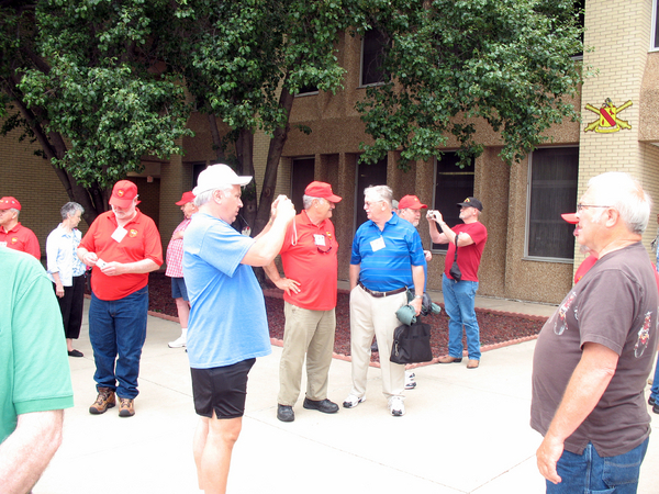 Reunion Photos - Danny "Cowboy" Fort
Rob Smitha takes a photo outside the training building on our first day at Sill.
