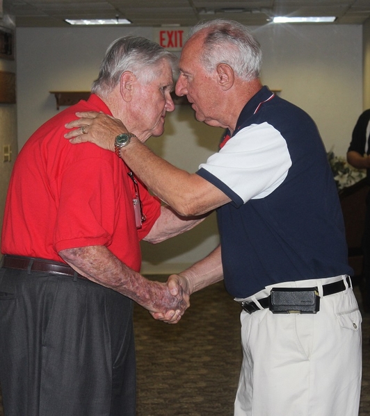 The Waldman Collection - Presenting Gifts
Host Jerry Orr presents a "challenge coin" to Dave Scott.
