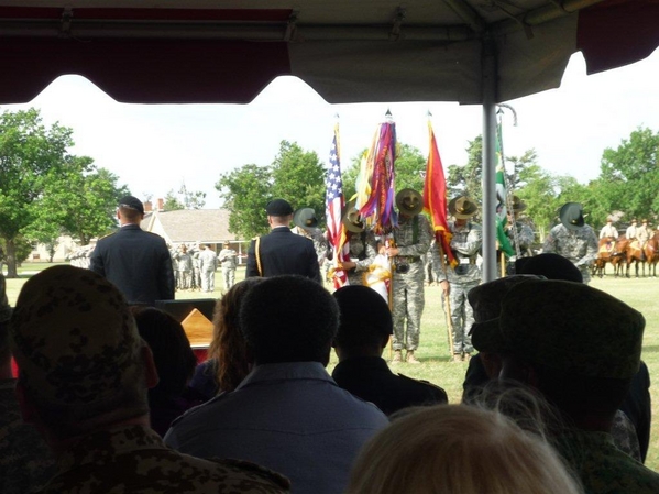 Reunion Photos - Dave Price
Retirement ceremony - presenting  the colors.
