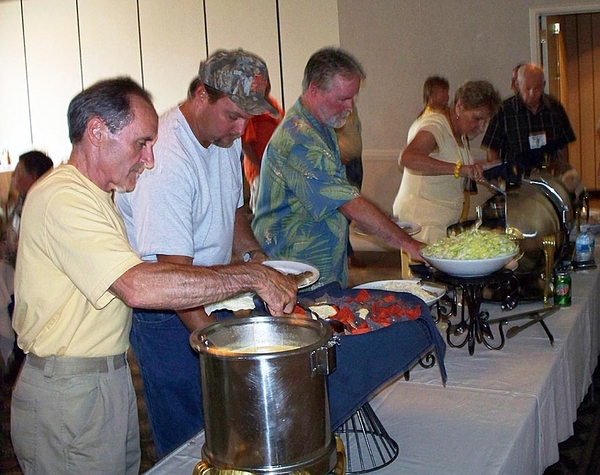 Let's Party
The guys of C-1-35 get right to the task at hand: FOOD!
