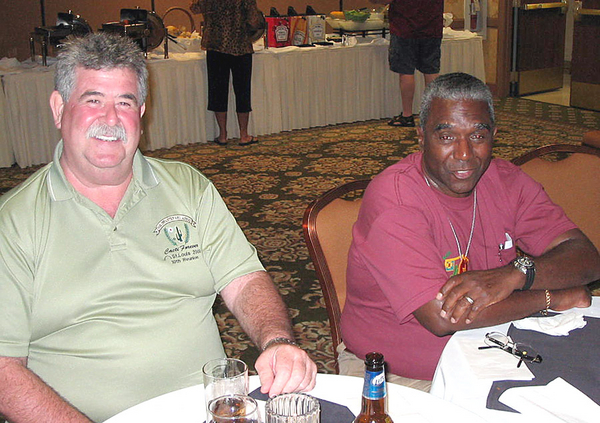 Cocktail Party
There they are!  Jim Connolly and Ernest Correia enjoy the special joint reception for C-1-35 and the 2/9th Arty.
