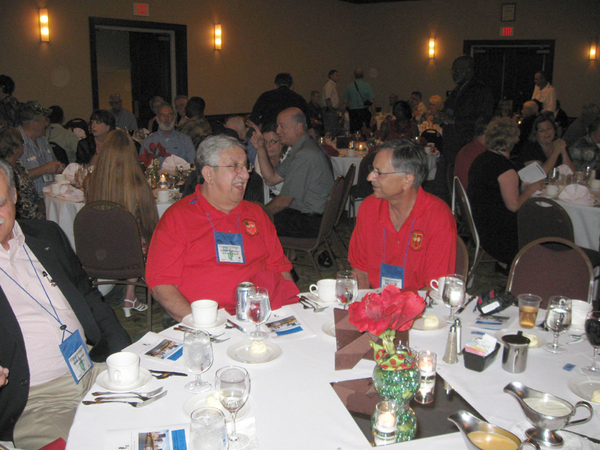 "First Timer"
First Timer Greg Malnar (A/2/9) chats with Tom Roman (R) who attended his 2nd Cacti reunion.
