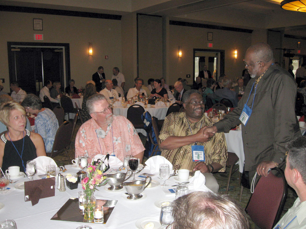 The Recon Guys
Recon Team member Willie Smith greets a friend at Wiley Dodd's table.
