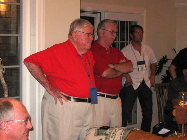 Cat's Meow
Maj Jerry Orr pictured in his Arty Shirt standing next to "first timer" Lt John Cashin.
