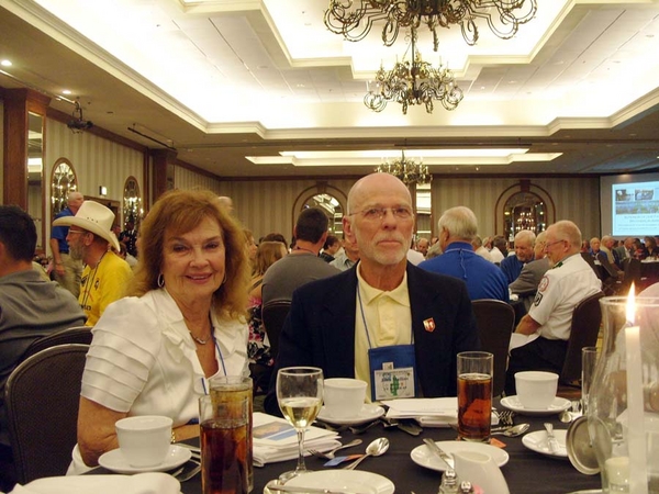 The Saturday Night Banquet
Banquet photos courtesy of Lt Bert Landau, FO, 2/9th Arty.
Lorraine Knight, John "Moon" Mullins.
