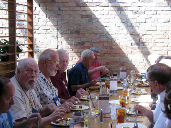 A-2-35
Members of A-2-35 got together for a Company lunch on Saturday noon.  At left is Sgt Hal Bowling, Lt Pete Dykstra, and Lt David Dunn....Platoon Leaders who had either the fortune or misfortune to have Lt Dennis Dauphin as their FO from Nov, 66 to Mar, 67.  Obviously, we made it back.
