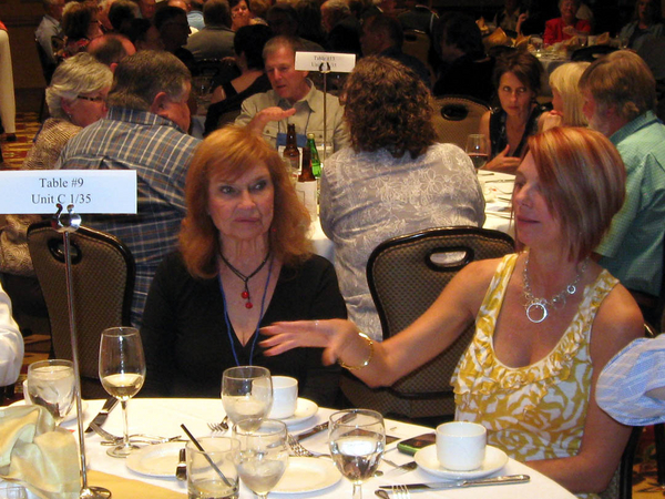 Table Talk
Lorraine Knight, guest of Mike Kurtgis, sits with her neice at the Banquet.
