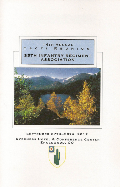 Program: 35th Infantry Regiment Reunion
Program Cover
