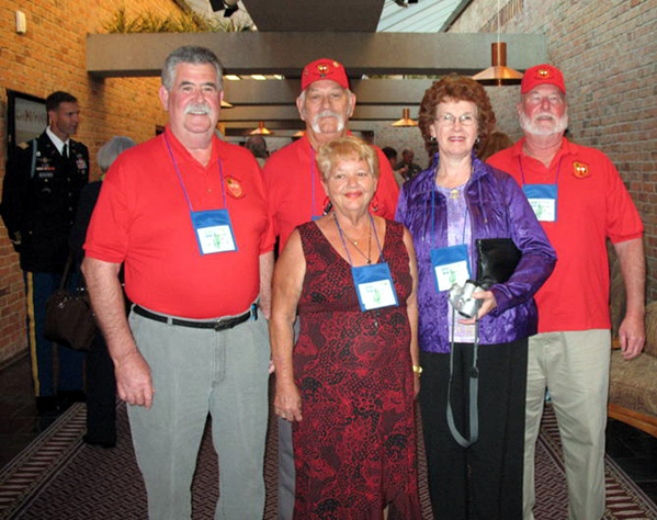 Cowboy Danny Fort's Photos
Jim Connolly, Danny & Laura Fort, Rita & Terry Stuber.  In the background is the current commander of the active duty 2/35th Infantry Regiment.
