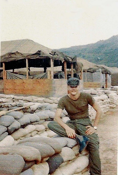 Fancy Quarters
Surrounded by the ubiquitous sandbag, there are some fancy quarters rising in the background.
