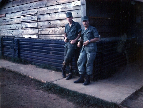 Jacobs & Charters
Sp4 Dave "Jake" Jacobs and Sp4 Mark Charters at Camp Enari.
