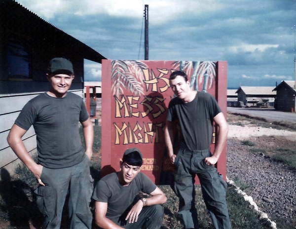 Sign Posing
Sp5 John O. Olson, Sp4 Herb Banks and PFC Ralph C. Thompson
