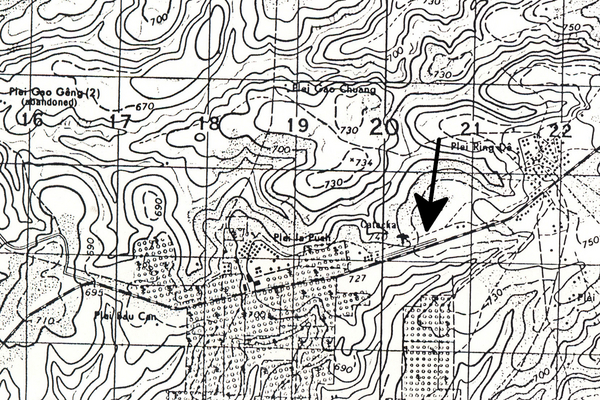 Then and Now
Shortly before we left, my wife discovered an old map I
had ordered many years ago.  On the map (see above)  the
airstrip that was clearly marked next to the highway.  That runway was just
across the road from my tent.   Notice the notch in tea plantation below the airstrip.
