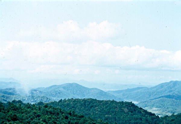 Hills of Kontum Province
Some taller than others, but they provided the cool downdrafts at night to offset the hellish temps as high as 110 degrees in the summer.
