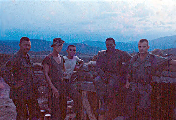 Working Crew - Pt II
Rollins, Lt Munden, Dauphin, Franklin and Casp.  Looks like the "boonie cap" moves around.
