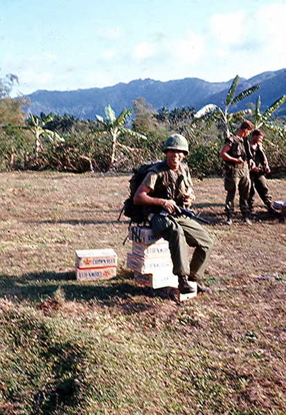 Happy Guy...he's got a load of goodies.  Lt Joe Wise, B-1-35.
