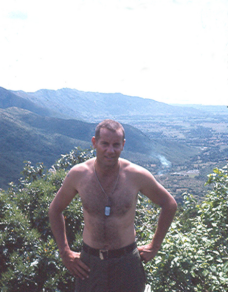 FO on Duty
In the background, scenic views of a war zone.  But it was serious business otherwise.
