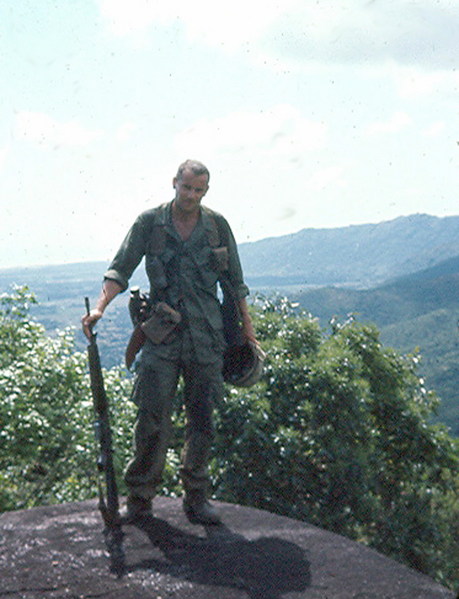 Scenic war zone
Lt Keith near the South China Sea.
