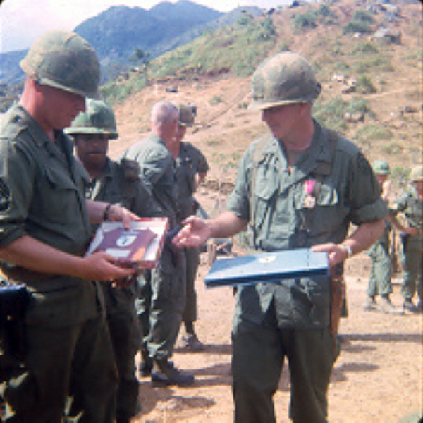 Awards Day
LtCol Kingston, SgtMaj Weihe, Bill Baker, and Capt Keith Carlton show off awards.
