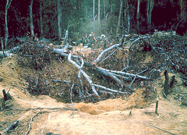 B-52 drops bomb
Bomb crater from B-52 at LZ 503A.
