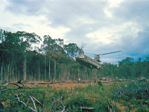 Familiar Scene
Chinook pilots always had to bring the "bird" down to ground level.
