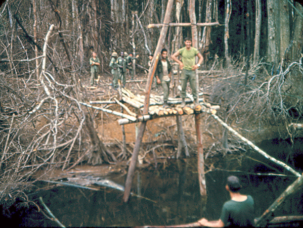 LZ 510B
Engineers building footbridge at the LZ.
