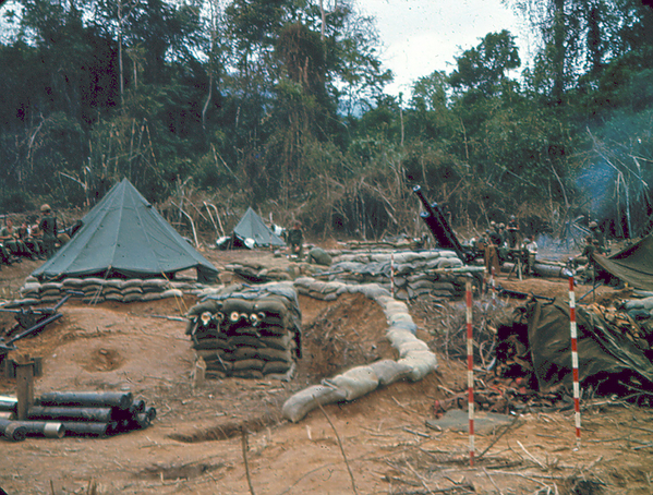 LZ 510B
Setting up shop at LZ 510B; note the sandbag parapet under construction.
