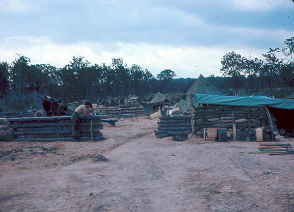 Charlie Battery
Gun pit of "C" Battery, 2/9th.  You can see the place getting organized.
