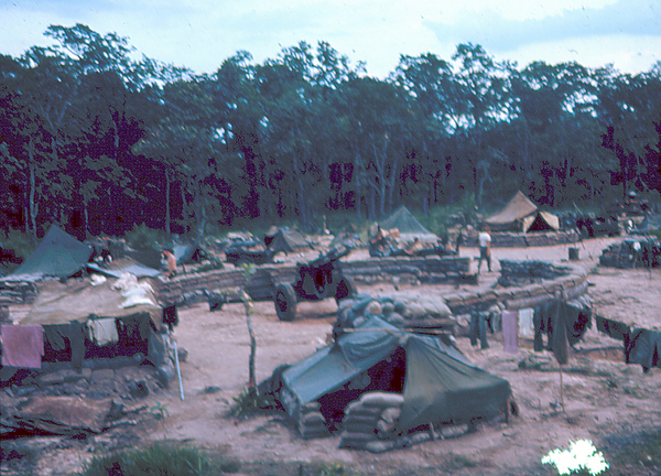 Charlie Battery
Note the use of 360-degree cannon emplacements.  Ready to fire in any direction.
