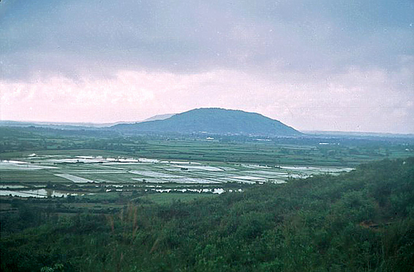 LZ Liz
Clear "line-of-sight" to LZ Montezuma, called FSB Bronco by the grunts.  The view from LZ OD is essentially the same.  Over the hill is the South China Sea.
