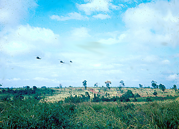 Incoming Hueys
Hueys arriving at LZ Waikiki.
