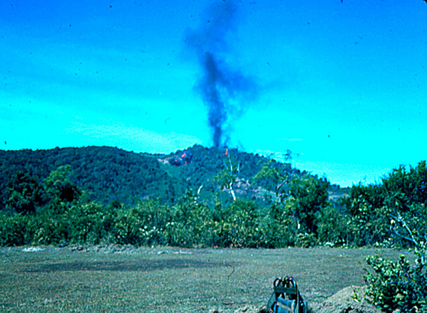 Sniper Hill
Smoke rising from Sniper Hill as it gets its butt kicked.
