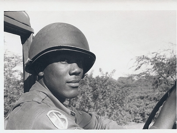 Sgt Wardell Guyton - Survey Section
Sgt Wardell Guyton (1965) after coming back from SG 9. He was in the Survey Section under Section Chief Edwin Tucker.  Wardell joined the Reserves and went to Iraq.  He retired as a LtCol and died of leukemia this year (2009).  Wardell is buried at Arlington Cemetery.

