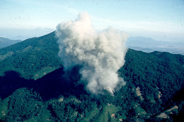 Destroying the caves
Explosion taking place in the Hon Noc mountains as part of a mission to destroy the caves which were used for enemy supplies and hideouts.
