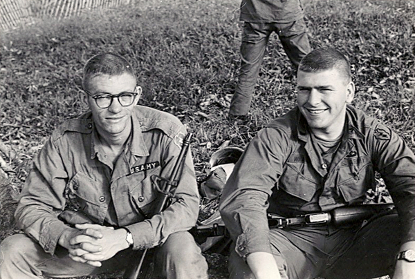 Front and Center
Two Forward Observers in the field: Lt James A. Deloney and Lt Dave Whaley.
