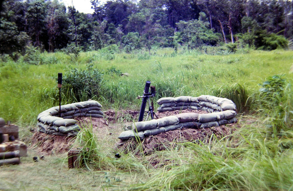 Mortar Pit
Don't know what size mortars these are!
