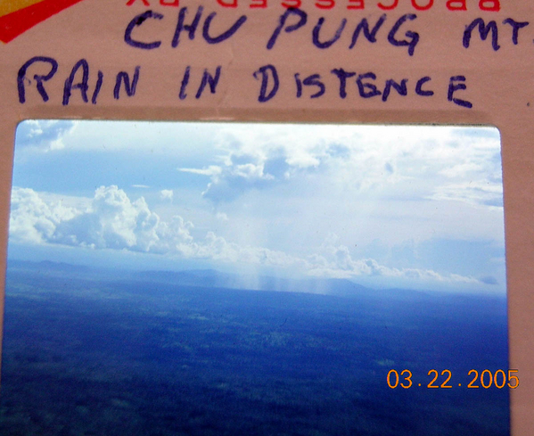 Chu Pung Mountains
The Chu Pung Mountains.  You can see the rain in the distance.
