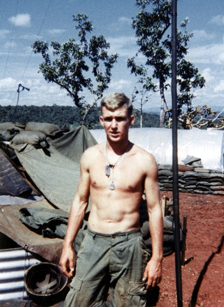 Sergeant Joe Sleevi....building a FO party bunker on St George.

I'd like to say that this picture was taken a few years ago. (ha!)
