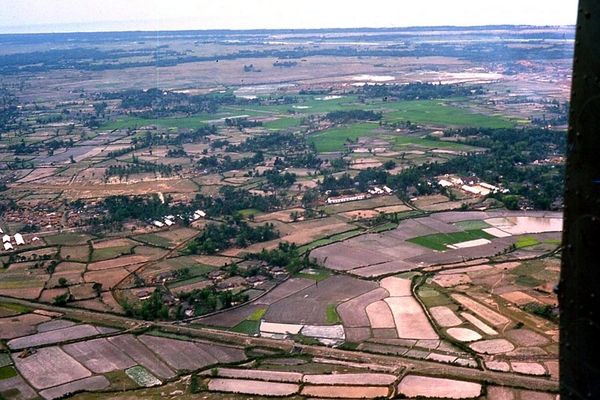 Where?
Almost everyone has photos from the air revealing the crazy-quilt plots of land.
