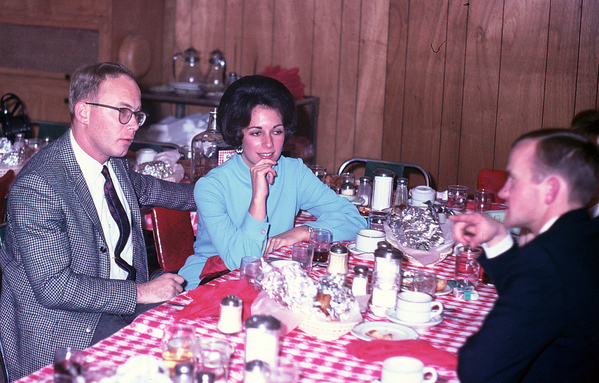 Post War Duty reunion
Location: Bianco's Italian Restaurant downtown.  It was torn down November 2012 to make way for new development of 2d Street.  John and Rose Bianco opened it in 1955.   It was the favorite "Watering Hole" for GI's for many years.   Col Guy Rogers is shown with the Ladies. Great Arty Officer.  Was Divarty XO 1968-69  He passed away in 2005. Capt Dick Younger and wife attending a "home from the war" 2/9th reunion held at Ft Sill (1969).
