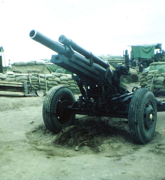 "My Favorite Lady"
The #6 gun, pride & joy of the Section Cannoneers.  LZ OD, August, 1967.
