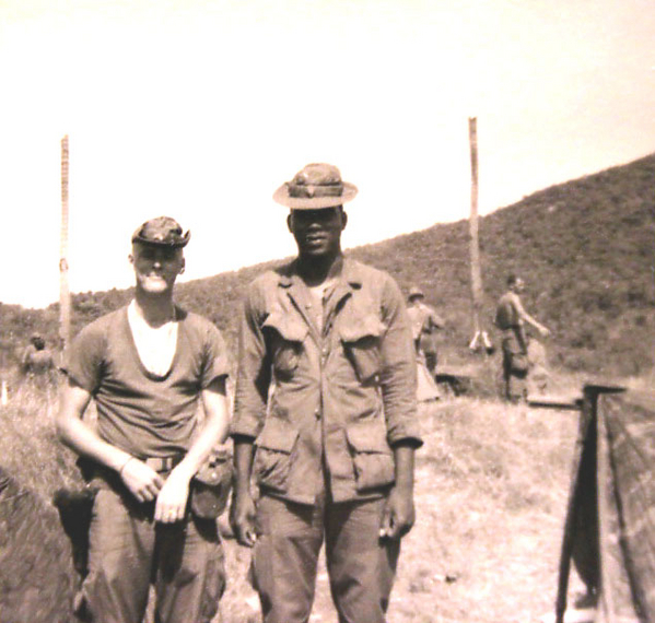 Smile!
Lee Okerstrom and Art ____.  Taken near Hill 369.
