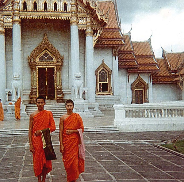 Buddhist BBQ
Buddhist monks (Thailand).  Sadly, these are the guys you sometimes heard of barbecuing themselves on the streets of Saigon.  I witnessed an immolation in Saigon.  It was NOT a pretty sight, nor smell.  Unforgettably horrible.
