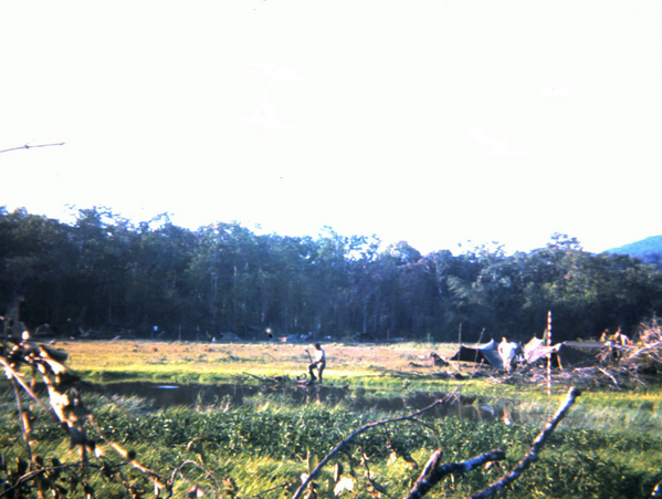 Looks like a pond here
A cannoncocker studies this pond near the battery.  In the next photo, SSG Camacho decides to go fishing.
