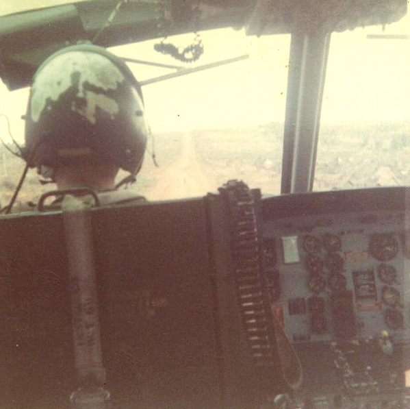 Over the shoulder
Looking over the shoulder of the pilot during the special mission.
