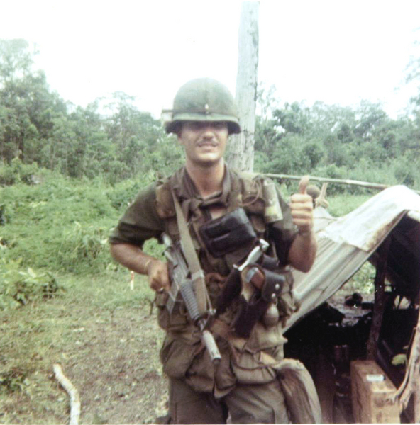 Here I Am
Yours truly, Michael P. Kurtgis, "B" Battery, 2/9th, attached to "B" Company, 2/35th Inf Regt, July, 1968.
