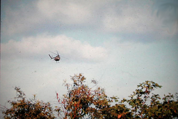 Set Up
The "Loach" scout serving as bait with the Cobra gunship high above waiting to drop some "shit" on the dinks.
