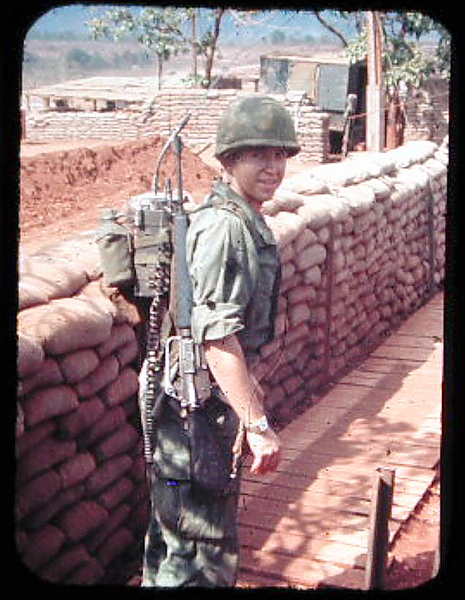 RTO
Ray Plunkett with his RTO gear: a 25lb PRC-25 radio and his M-16.
