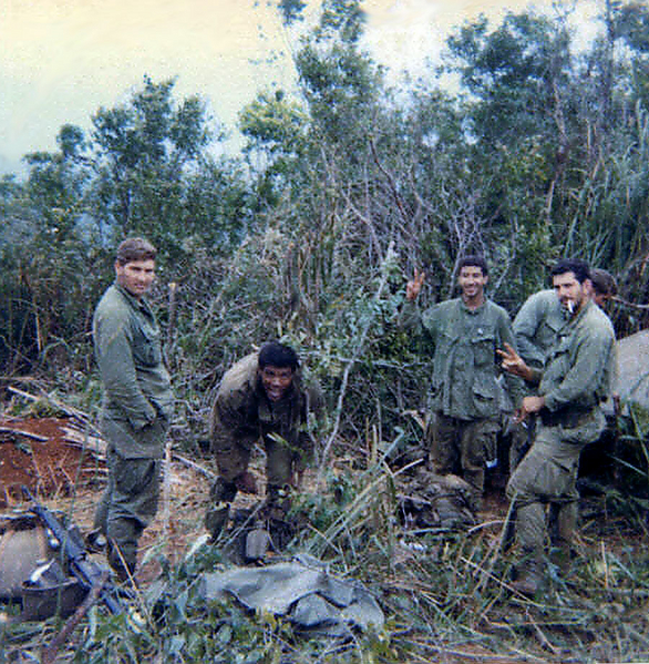 Break time
This photo taken shortly after our rush to the village to find Charlie after the bushwhacking he gave to a humanitarian team.
